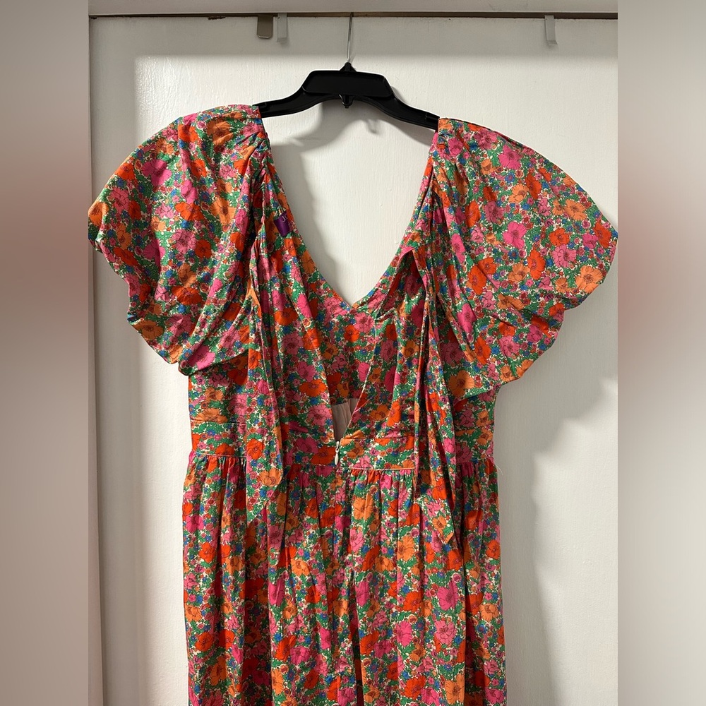 J. Crew Collection bow-back puff-sleeve dress in Liberty® Meadow Song, size 12 - Picture 6 of 9